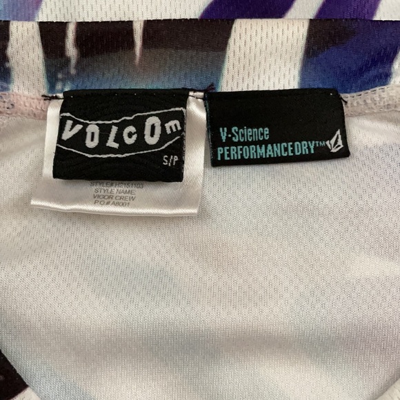 Volcom white multicolor nimbus ski boarding shirt vigor crew-SZ S - Picture 9 of 11